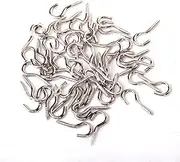50pcs Screw Hook Eye Silver