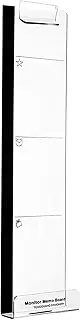 Monitor Memo Board - Acrylic Transparent Computer Monitor Side Panel | Sides Mount | Clear Message Organizer | PC Sticky Note Holder | Adhesive Desk Accessories for Office Phone Task