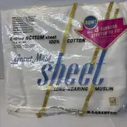 Vintage Grant Maid Sheet Twin Fitted Bottom Bed Size Cotton Muslin NOS