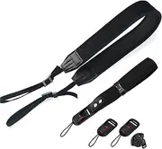 Camera Strap Set – Quick-Detachable Camera Neck and Camera Wrist Straps for DSLR and SLR Cameras, Suitable for Men and Women