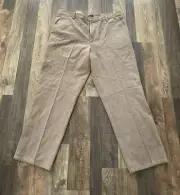 Dockers Pants 38x32 Washed Chino Flat Front Relaxed Fit No Wrinkle Khaki