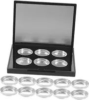 1 Set Box Square Eye Shadow Box Tint Makeup Empty Palette Travel Pans Decanting Lip Liners Spatula Pro Refillable Makeup Palette Makeup Blush Refillable Lipstick Tray Plastic Black