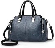 [ECONOA] in Life Ladies Fashion Top-Handle Bags Retro Handbags Soft PU Leather Shoulder Bag Cross Body Bag Tote Bags for Women in Life