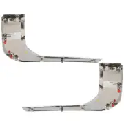 Bumper Face Bar Trims Molding Step Pads Set of 2 Front Driver & Passenger Pair (for: Mitsubishi)