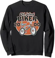 [X.Style] Old School Biker 2000 23rd Birthday Sweatshirt ds1689 Sweatshirt (S) Black