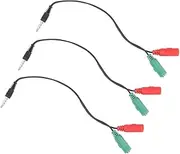 Sewroro 3pcs 2 Audio Cable Splitter Adapter Mic and Headphone Splitter Audio Splitter for Headphones Splitter Cable for Headset