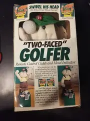 RARE "Two-Faced" Golfer Novelty Remote Control Caddy & Mood Indicator, Golf Gift