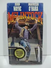 New McLINTOCK - VHS - John Wayne, Maureen O'Hara, 1993 Sealed Western