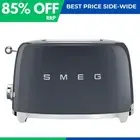 Smeg 50's Style Toaster 2 Slice Slate Grey