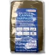 INTEX SUPPLY CO 12 OZ K-CT0810B 8x10 12OZ Brown Canvas Tarp, 8" x 10"