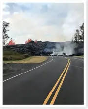 2018 Kilauea Volcano Lava Berm Across Pohoiki Road Silver Halide Photo