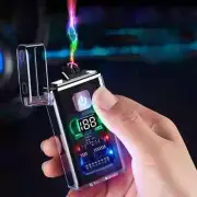Stylish USB Rechargeable Electric Lighter Cool Windproof Dual ARC Plasma Lighter