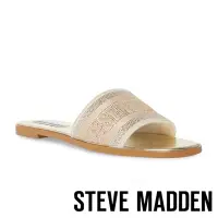 在飛比找momo購物網優惠-【STEVE MADDEN】KNOX 刺繡平底休閒拖鞋(金色