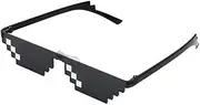 [TOZLU] Cool 3 Bit MLG Pixelated Sunglasses Deal with It Glasses Mosaic Pixel Sunglasses Comfortable and Environmentally Durable Design