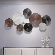 Metal Wall Decor Wrought Iron Wall Art, Creative Accents Home Decoration for Bohemian Living Room Light Luxury Background Wall