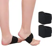 Arch Support Compression Wraps, Plantar Fasciitis Relief Foot Sleeves, Black, 2 Pack