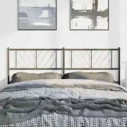 Black Metal Double Bed Headboard 137cm Modern Stylish Bedroom Furniture