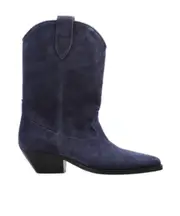 Isabel Marant Duerto Pointed-Toe Cowboy Boots 36 navy blue