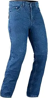 Bikers Gear Australia Classic Cut Kevlar Lined Protective Motorcycle Trouser Kevlar Jeans with Removable CE1621-1 Armour, Blue, Size 40L