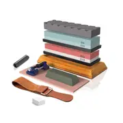 Bamboo Base Knife Whetstone Sharpener