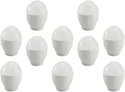 BEBEMOKO 10pcs Egg Cooker Egg Cups for Microwave White for Home Restaurant Dessert Shops Heat Resistant Cooking