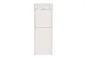 Northcote Pottery Zip Parcel White Pillar Letterbox with Mail Collection