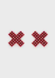 [Neva Nude] Red SubZero Stud X Pasties