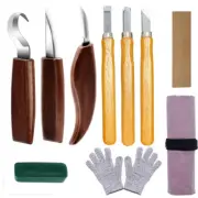 10X Wood Carving Tools Woodworking Whittling Chisel Cutter Chip Hand Tool Kit C