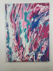 Abstract PourPaint - Original Canvas Painting