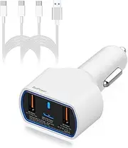 BatPower CPD2 High Power Delivery 120W USB-C Laptop Car Charger Compatible with New MacBook Pro Air USB C Laptop HP Dell Razer Surface Vehicle Charger DC 12v-24v auto Power Supply with Dual USB QC3.0