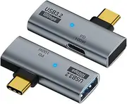 2-in-1 Type C 3.2 OTG Splitter 10Gbps USB C to USB 3.2 Adapter with Type C 100W PD Fast Charging for 15 Tablet