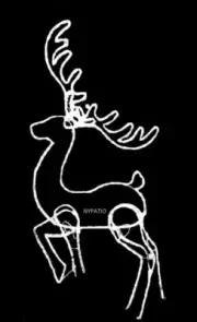 48" White LED Neon Flex Rope Lighted Deer Outdoor Christmas Decoration