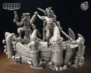 Pirates Enter Boat Miniature Set Buccaneer Crew On for Ttrpg's Like D & 5e