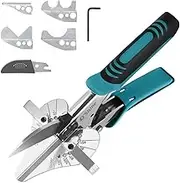 O’Shine Ratchet Miter Shears Expert for Angular Cutting Molding Crafting Wood, Quarter Round Cutting Tool, 45-135 Degree Multi Angle PVC Miter Shear Trim Cutter Hand Tool, w/Extra Four Anvils & Blade