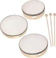 Generic 6pcs 6 8 Percussion Tambourine Musical Percussion Drum Hand Drum Band Performance Percussion Musical Instrument Wood