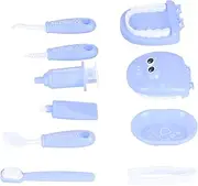 Play House Children's Dentist Toy, Comfortable Simulation Children's Dentist Toy Environmentally Friendly Role Playing for Games(Blue)