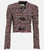 [Isabel Marant] Isabel Marant Gradilia cropped wool-blend jacket AU 16 purple