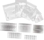 KALLORY 100pcs Jewelry Bag Seal Necklace Storage Bead Pouches Self Bags Trinket Wrapping Jewelry Pocket Jewelry Pouch Jewelry Organizers Zipper Lock Bag Transparent