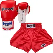 NEW Boon Competition Plain Red/White Shorts & Gloves