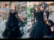 Black wedding dress with lace NEW WITH TAGS! SIZE 4
