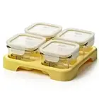 NEW Glasslock Baby Food Container Set With Tray 5pce