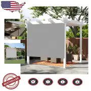 Light Grey 5x5 FT UV Protective Shade Cloth with Grommets - Ideal for Patios
