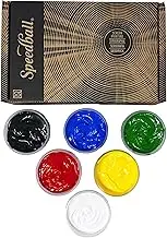 Speedball Flex Fabric Screen Printing Ink Set, 6-Colors, 4-Ounce for T-Shirt and Silkscreen Printmaking