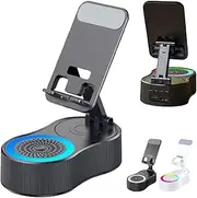 Sonicdrop Dock – No-Pair Magic Speaker & Charging Stand,Sonicdrop Dock Holder,Adjustable Phone Holder,Drop-to-Play Sound (Black)