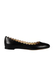 Chloé Scallop-Edge Ballerina Flats 35,36,37,39,40 black