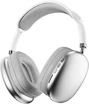 Bluetooth Headphones Over Ear, Bluetooth 5.1 Wireless Headphones, 20H Playtime,HiFi Stereo Headphones Wireless with Microphone, Soft Earpad, Headset for Phone/PC (White), P9MAX PRO