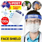 20 x Full Face Shield Mask Clear Protective Film Visor Safety Cover Anti-Fog