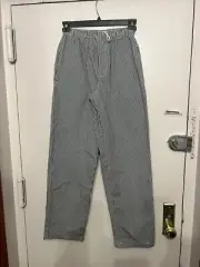 Chef Works Checkered Pants Doc & Amelia,New, Small Elastic Waist 3 Pockets