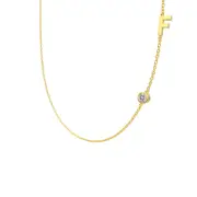 ANYCO Necklace 925 Silver Initial F Pendant With Round Cubic Zirconia 5A Jewelry For Women