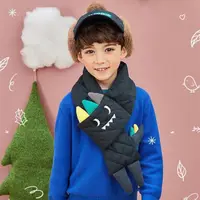 在飛比找momo購物網優惠-【lemonkid】卡通動物圍巾-藍色恐龍(秋冬保暖造型圍巾